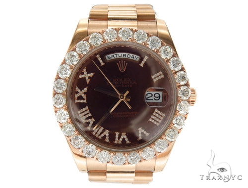 Pave Diamond Rolex Day Date II Watch 42349 - Image 2