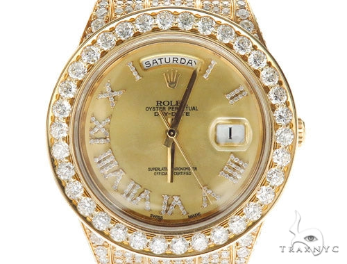 Pave Diamond Rolex Day Date Watch 42350 - Image 1