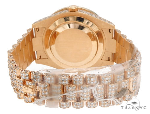 Pave Diamond Rolex Day Date Watch 42350 - Image 10
