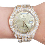 Pave Diamond Rolex Day Date Watch 42350 - Image 13