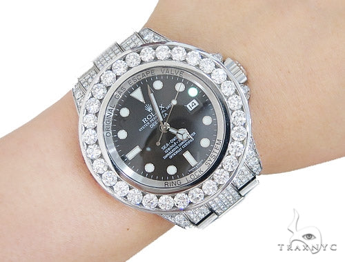 Pave Diamond Rolex Deepsea Watch 42352 - Image 12