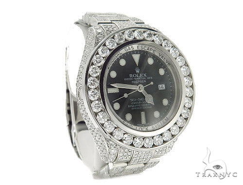 Pave Diamond Rolex Deepsea Watch 42352 - Image 3