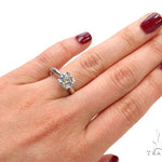 Pave Diamond Solitaire Engagement Ring 44605 - Image 7