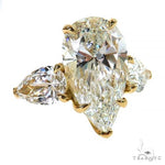 Pear Shape Diamond Engagement Ring (Lab) 69647 - Image 2