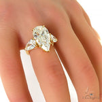 Pear Shape Diamond Engagement Ring (Lab) 69647 - Image 7