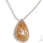 Pear Shape Fancy Yellow Diamond Necklace 64393 - Image 2