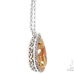 Pear Shape Fancy Yellow Diamond Necklace 64393 - Image 3