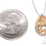 Pear Shape Fancy Yellow Diamond Necklace 64393 - Image 5