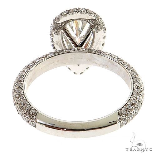 Pear Shape Halo Diamond Engagement Ring 68835 - Image 4