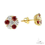 Peppermint Sapphire Diamond Earrings 66969 - Image 2