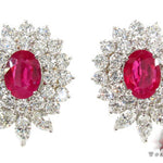 Pigeon Blood Ruby Diamond Earrings 30456 - Image 1
