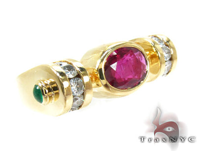 Pink Angel Wings Diamond Ring 26014 - Image 1