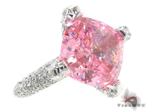 Pink CZ Diamond Ring 34568 - Image 2