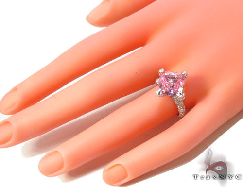 Pink CZ Diamond Ring 34568 - Image 8