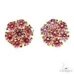 10 PT Pink Diamond Flower Earrings (Lab) 68207 - Image 1