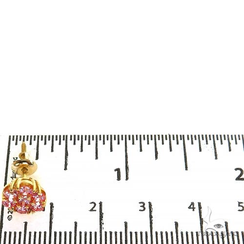 10 PT Pink Diamond Flower Earrings (Lab) 68207 - Image 4