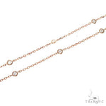 Pink Orange Sapphire Diamond Flower Necklace 67230 - Image 4