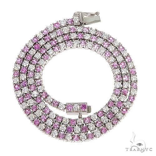 Pink Sapphire And Diamond Majesty Tennis Chain 66862 - Image 1