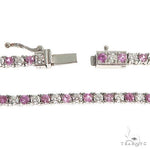Pink Sapphire And Diamond Majesty Tennis Chain 66862 - Image 4