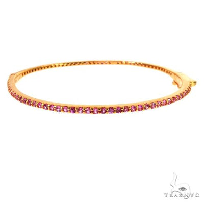Pink Sapphire Bangle Bracelet 67812 - Image 1