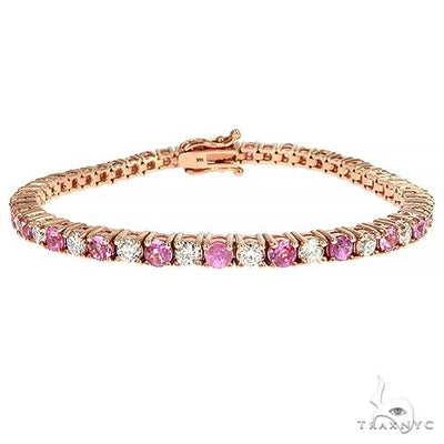 Pink Sapphire Diamond Majesty Tennis Bracelet 66891 - Image 1