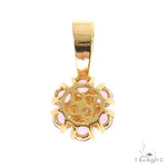 Pink Sapphire Diamond Flower Pendant 66809 - Image 4