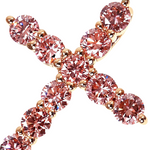 Pink Diamond Cross Pendant (Lab) 68559