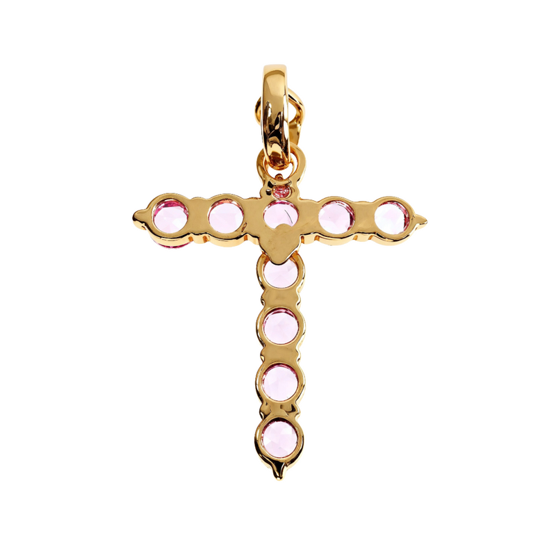 Pink Sapphire Cross Pendant 67147