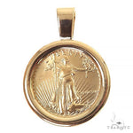 Plain Frame 1/4 Oz Liberty Coin Pendant 68521 - Image 1