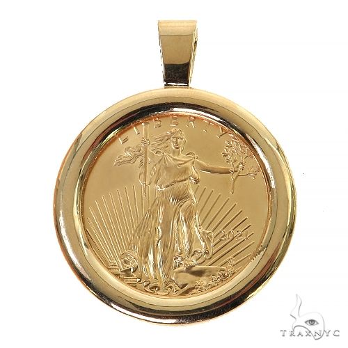 Plain Frame 1 Oz Liberty Coin Pendant 68519 - Image 1