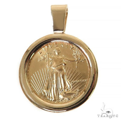 Plain Frame Half Oz Liberty Coin Pendant 68518 - Image 1