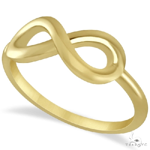 Plain Metal Infinity Loop Right-Hand Fashion Ring in 14k Yellow Gold 50706 - Image 1
