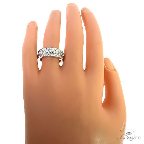 Platinum 3 Row Diamond Ring 67208 - Image 6