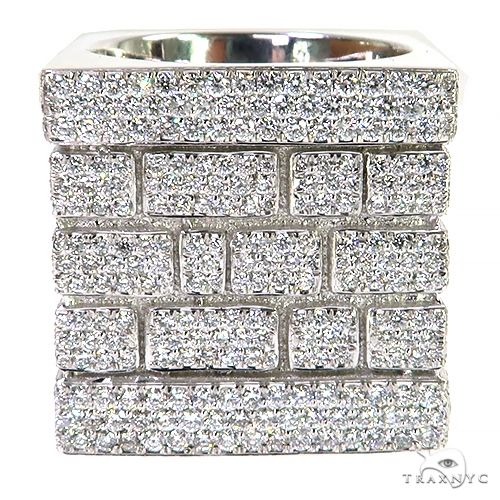 Platinum Brick City Diamond Ring 68777 - Image 2