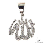 Platinum Diamond Allah Islam Religious Charm Pendant 67551 - Image 1