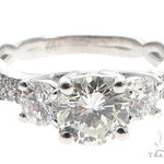 Platinum Diamond Three Stone Ring 64757 - Image 2