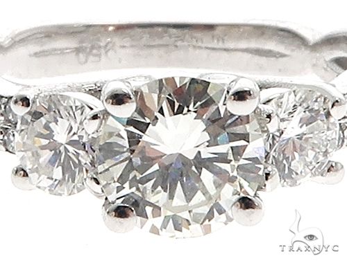 Platinum Diamond Three Stone Ring 64757 - Image 3