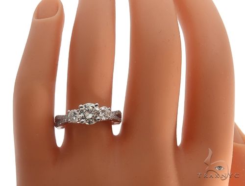 Platinum Diamond Three Stone Ring 64757 - Image 7