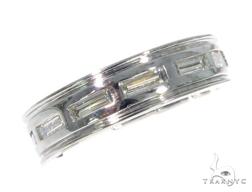 Platinum Emerald Diamond Band 45402 - Image 1