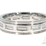 Platinum Emerald Diamond Band 45402 - Image 2