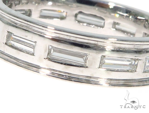 Platinum Emerald Diamond Band 45402 - Image 3