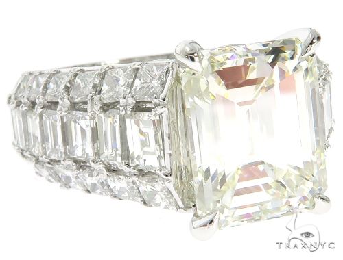 Platinum Emerald Diamond Ring 61587 - Image 1