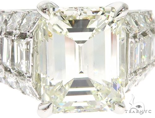 Platinum Emerald Diamond Ring 61587 - Image 5