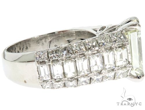 Platinum Emerald Diamond Ring 61587 - Image 6