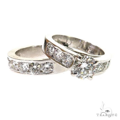 Platinum Engagement Ring Set 68941 - Image 1