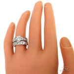 Platinum Engagement Ring Set 68941 - Image 8