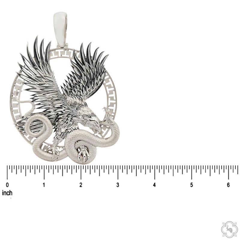 Predator Triumph Eagle Over the Serpent Pendant .999 Silver 70746 - Image 6
