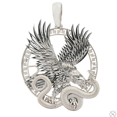 Predator Triumph Eagle Over the Serpent Pendant .999 Silver 70746 - Image 1