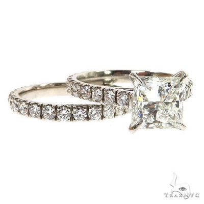 Princess Cut Diamond Engagement Ring Set 68836 - Image 1