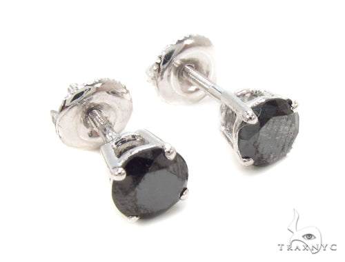 Prong Black Diamond Earrings 36021 - Image 2